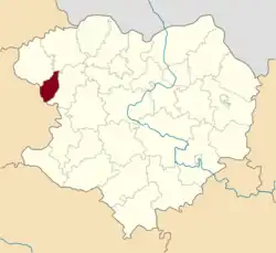 Raion location in Kharkiv Oblast