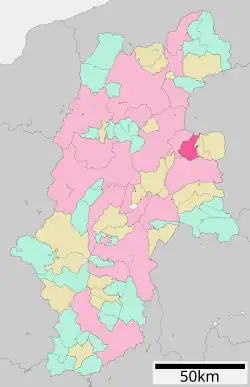 Location of Komoro in Nagano Prefecture