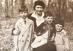 Maria with her sons, Peter, Tomislav, and Andrej