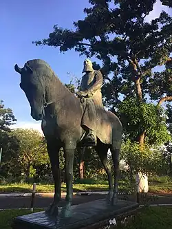 Equestrian statue of Leopold II in Kinshasa, 2018