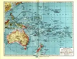 A 1932 German map showing northeast of the Marianas and northwest of the Marshalls