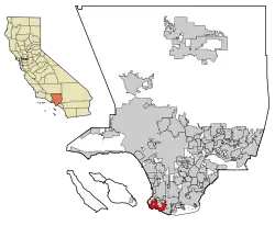 Location of the City of Rancho Palos Verdes in Los Angeles County, California