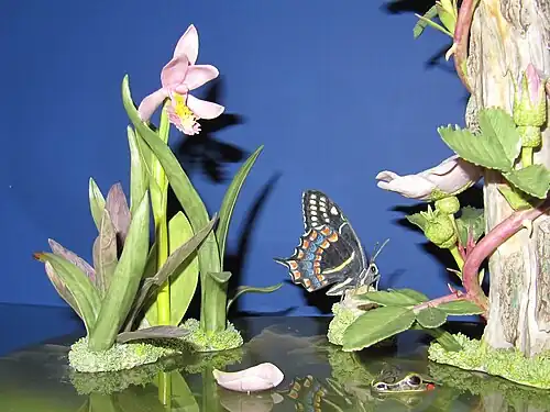 Detail of Sculpture 'The Rose and the Orchid' by Patrick O'Hara