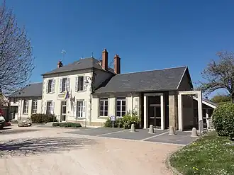 The town hall and schools in La Cellette