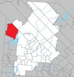 Location within Antoine-Labelle RCM.