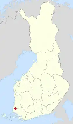Location of Laitila in Finland