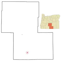 Location in Lake County, Oregon