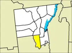 Location of Lake Luzerne in Warren County