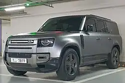 Defender 130; likely X-Dynamic SE model due to Starlight Satin + gloss Navrik Black and satin grey style 5098 wheels