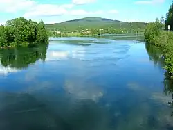 Langvassåga meets Ranelva east of the bridge