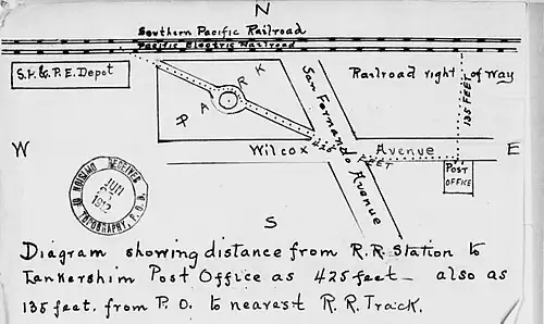 Map attached to post office name change application