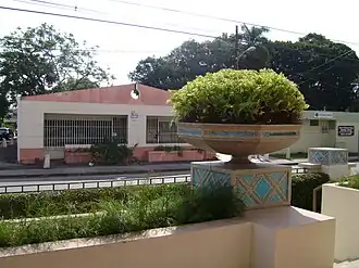 Large planter in Humacao barrio-pueblo