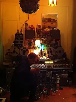 Lary 7 in his New York City studio 2011. Photo by Carl Michael von Hausswolff.