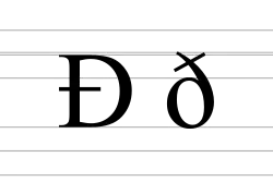 Writing cursive forms of Ð
