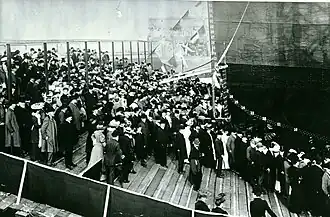 Mauretania's official launch party, 20 September 1906