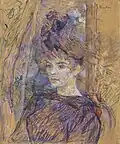 Another portrait of Suzanne Valadon by Toulouse-Lautrec