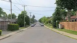 Looking north along Avenue Quintal