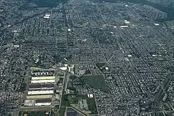 Aerial view of Oxford Circle