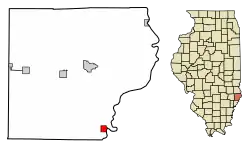 Location in Lawrence County, Illinois