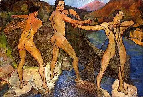 Casting the Net, painted by Suzanne Valadon in 1914