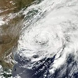 Satellite image of Tropical Storm Lee on September 4, 2011