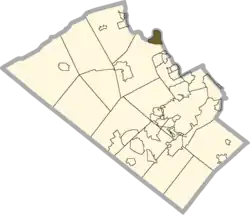 Location of Laurys Station in Lehigh County, Pennsylvania