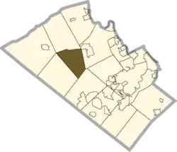 Location of Lowhill Township in Lehigh County, Pennsylvania