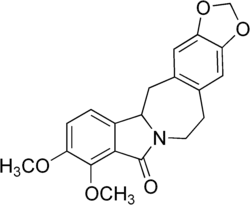Skeletal formula of lennoxamine