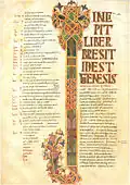 Incipit of the Book of Genesis