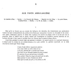 Scan of the first page of a chapter of the second volume of "A family of Fourierist republicans, the Milliets". Dedicated to Alix Payen, it is entitled "Alix Payen ambulancière". Its subtitles are: "The cemetery of Issy. - Vanves. - The Convent of the Birds. - Abandonment of the fort of Issy. - The Bineau Gate. - Levallois-Perret. - Neuilly. - The end of the drama. - Letters."