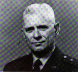 1966 black and white head and shoulders photo of Major general Leslie D. Carter in dress uniform, facing front
