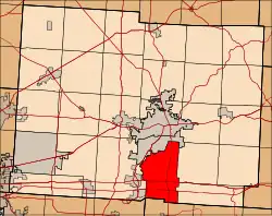 Location of Licking Township in Licking County