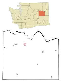 Location of Creston, Washington