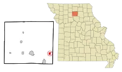 Location of Bucklin, Missouri
