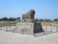 Lion of Babylon statue, built  6th century BCE and rediscovered in 1876 CE, Iraq