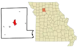 Location of Chillicothe, Missouri