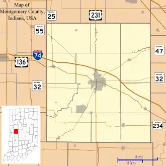 Kirkpatrick is located in Montgomery County, Indiana