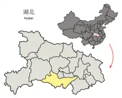 Location of Jingzhou