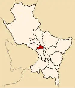 Location of Cusco Province in the Cusco Region
