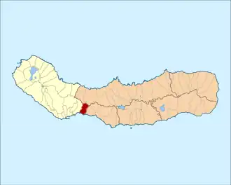 Location of the civil parish of Livramento in the municipality of Ponta Delgada