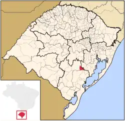 Location in Rio Grande do Sul state