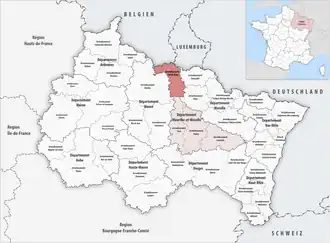 Location within the region Grand Est