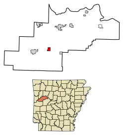Location of Magazine in Logan County, Arkansas.
