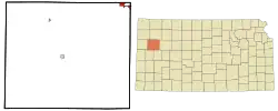 Location within Logan County and Kansas