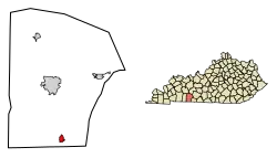 Location within Logan County and Kentucky