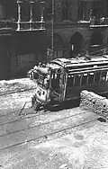 Streetcar as part of a barricade