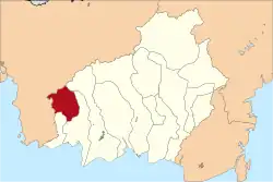 Location within Central Kalimantan