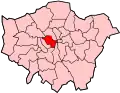 Location of the City of Westminster in Greater London