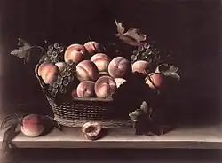Basket with Peaches and Grapes, 1631