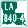 Louisiana Highway 840-4 marker